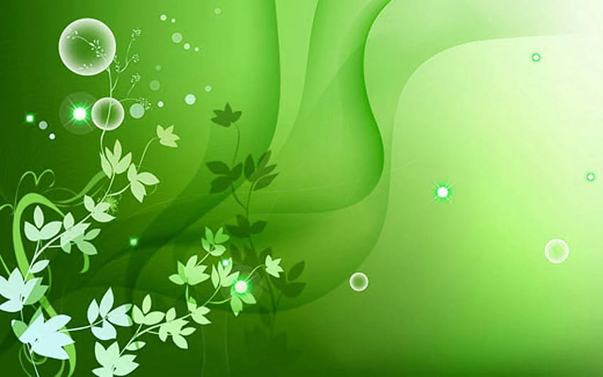 Green Color, Green Flower HD wallpaper