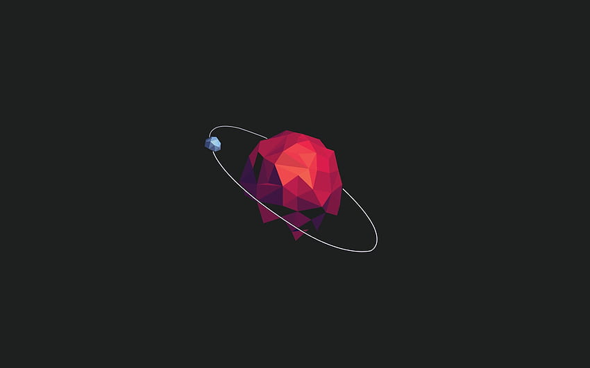 Low Poly Space Planet Minimal Macbook Pro Retina, minimalistische Planeten HD-Hintergrundbild