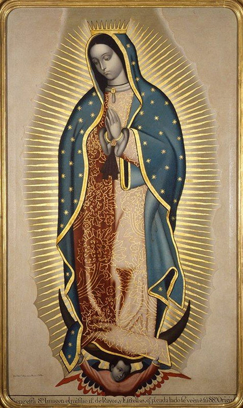 X - Virgen De Guadalupe Oleo i tło Tapeta na telefon HD