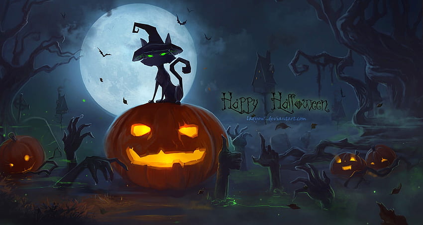 Carta da parati digitale Happy Haloween, Halloween, Zucca • Per te For & Mobile, Zucca astratta Sfondo HD