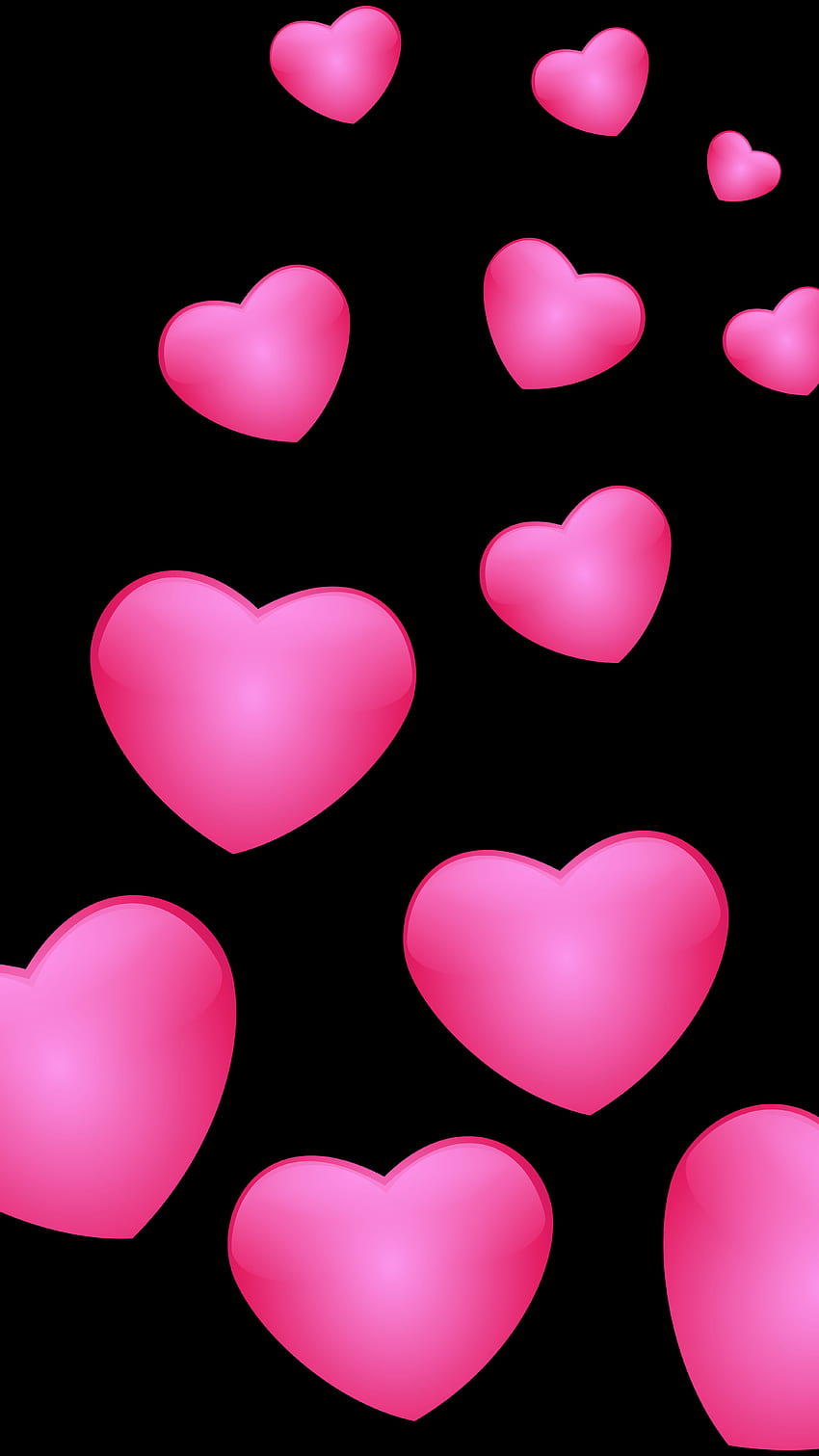 Coração rosa, coração cor de rosa Papel de parede de celular HD