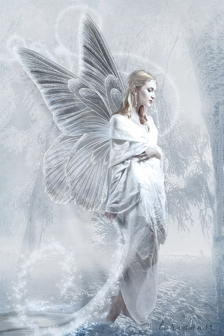 Snow Fairy. Feeën, Engel, Elfen HD phone wallpaper