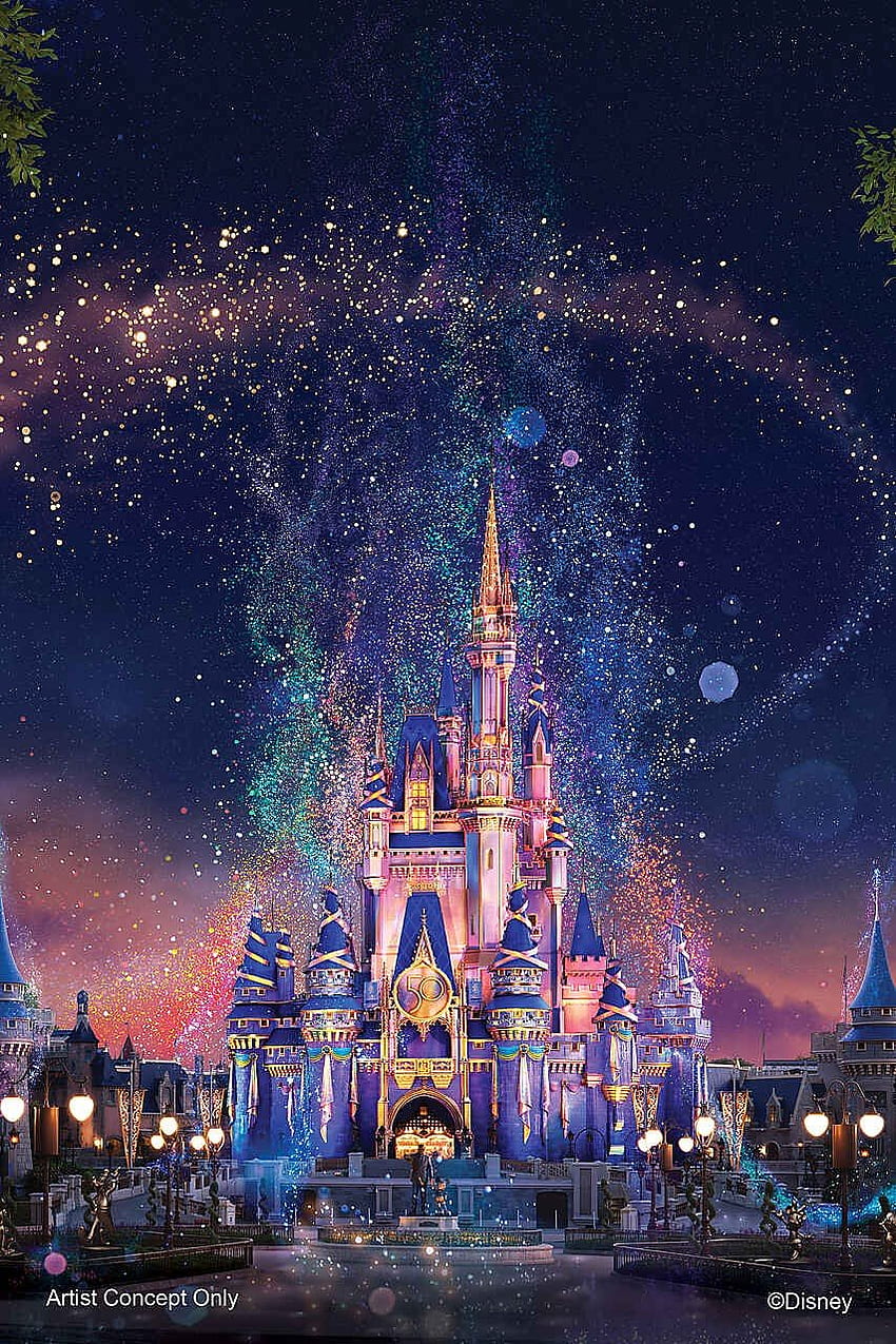 Walt Disney World 50e anniversaire en mesure, Disney World Fond d'écran de téléphone HD