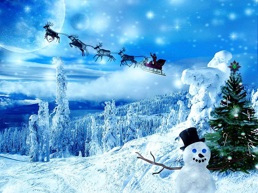 Christmas Background For, Snowman Nativity HD wallpaper