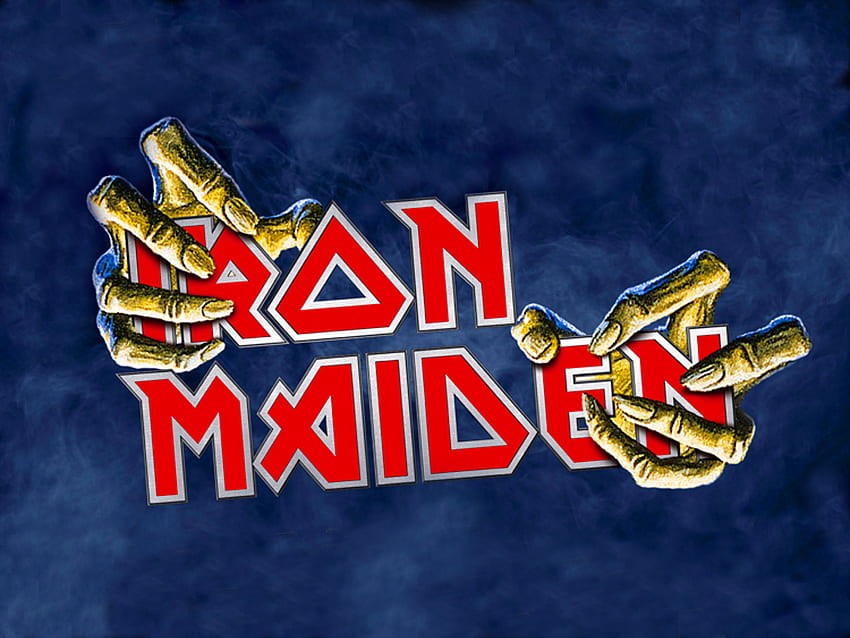 Iron Maiden Logo Smoke HD wallpaper
