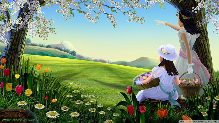 Spring, People Nature HD wallpaper