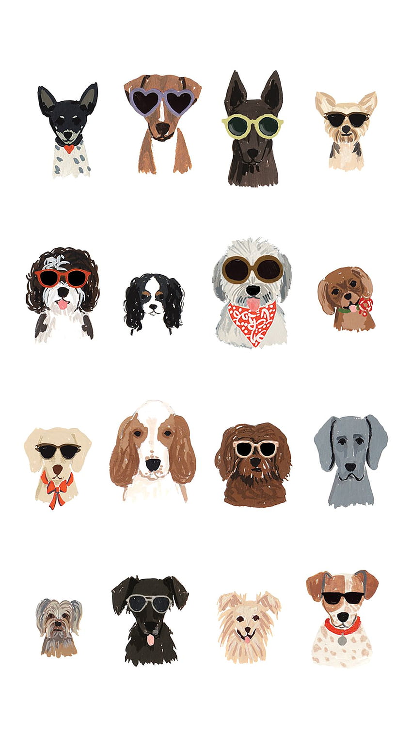 Dog Days Sheet in 2020. Dog illustration, Animal illustration HD phone wallpaper