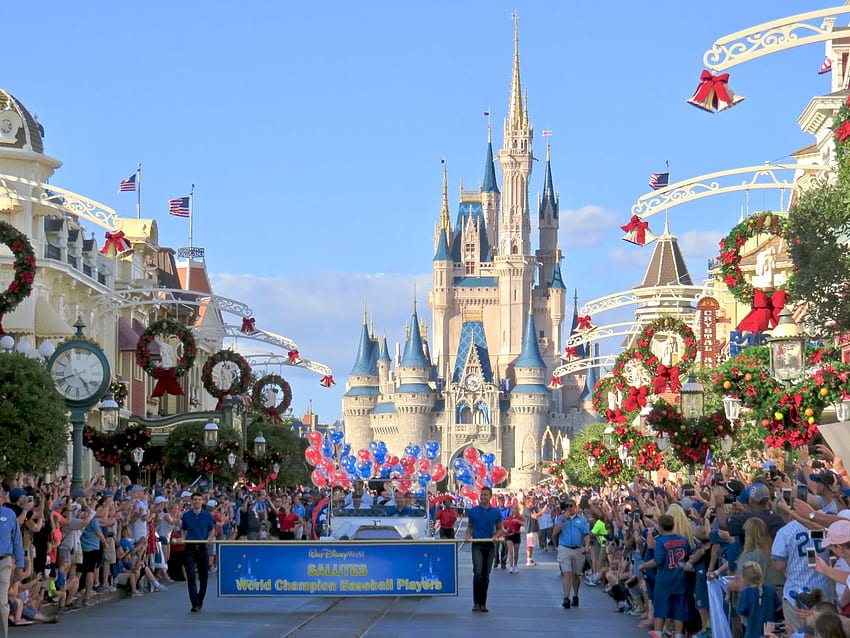 Mouseplanet - Walt Disney World, 2016 Dünya Serisi Şampiyonlarını Selamlıyor, Main Street USA HD duvar kağıdı