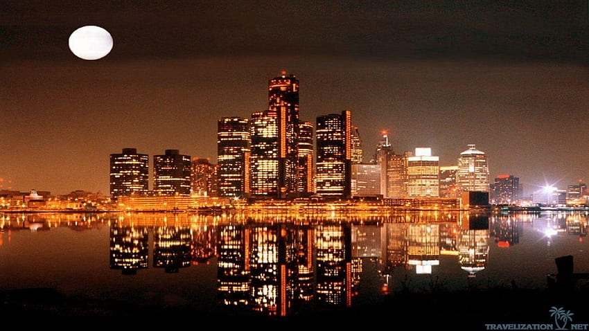 Detroit City Detroit Skyline Hd Wallpaper Pxfuel