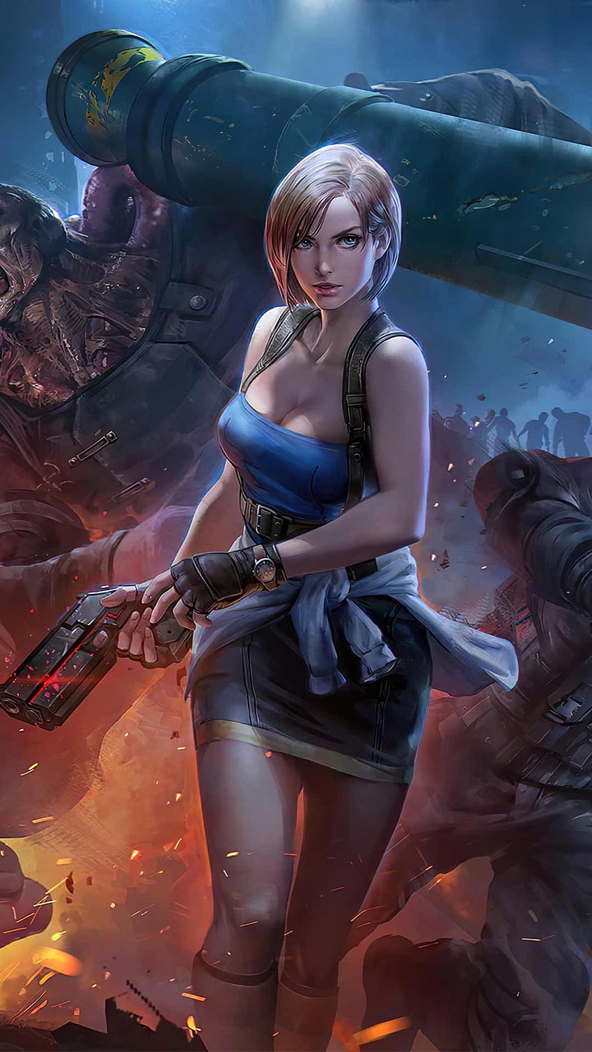 Jill valentine re3 remake phone background 2020 game art Poster on iPhone android in 2020. Resident evil girl, Evil anime, Jill valentine HD phone wallpaper