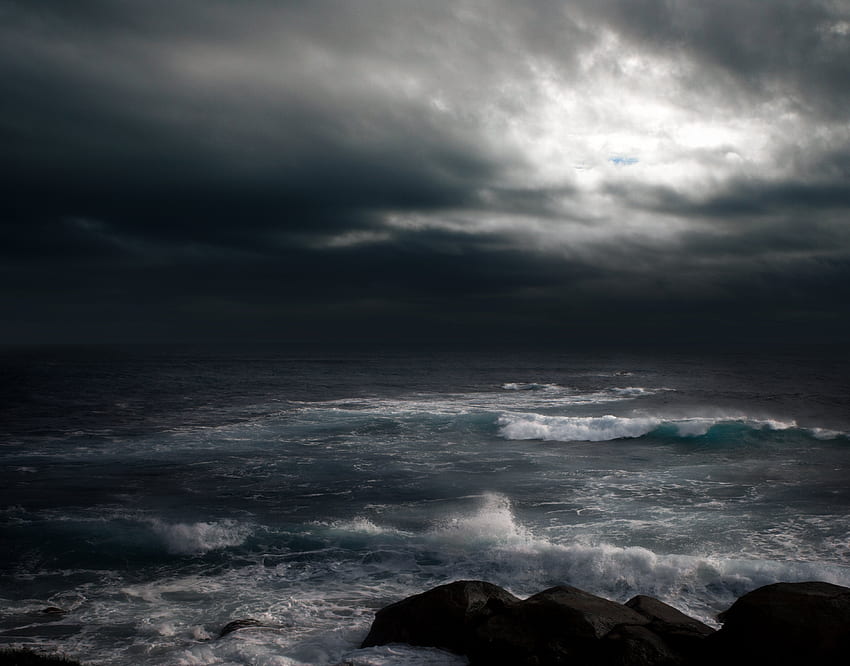 พายุที่พื้นหลังทะเล ไดโนเสาร์ทะเล ม้าน้ำที่น่าสนใจ และใต้ทะเล สายฝนในมหาสมุทร วอลล์เปเปอร์ HD