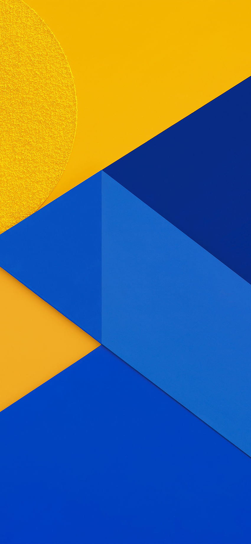 iPhoneXpapers - Android Marshmallow neues blaues gelbes Muster, gelber Apfel HD-Handy-Hintergrundbild