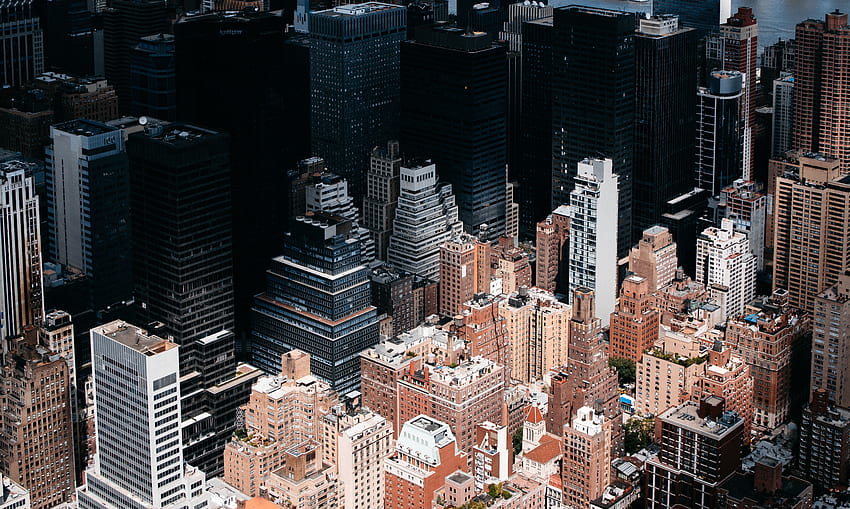 Градове, САЩ, сграда, изглед отгоре, небостъргачи, САЩ, Ню Йорк HD тапет