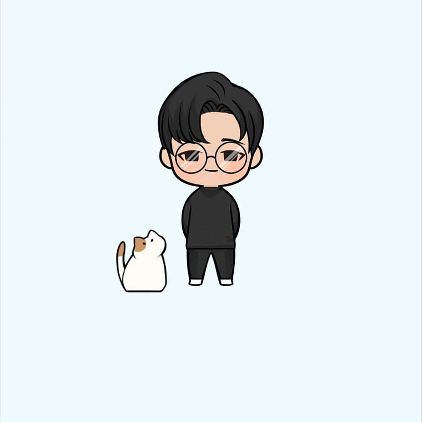 Oppa doll glasses cute kawaii korean boy cat. Kartun, Lucu, Desain HD phone wallpaper