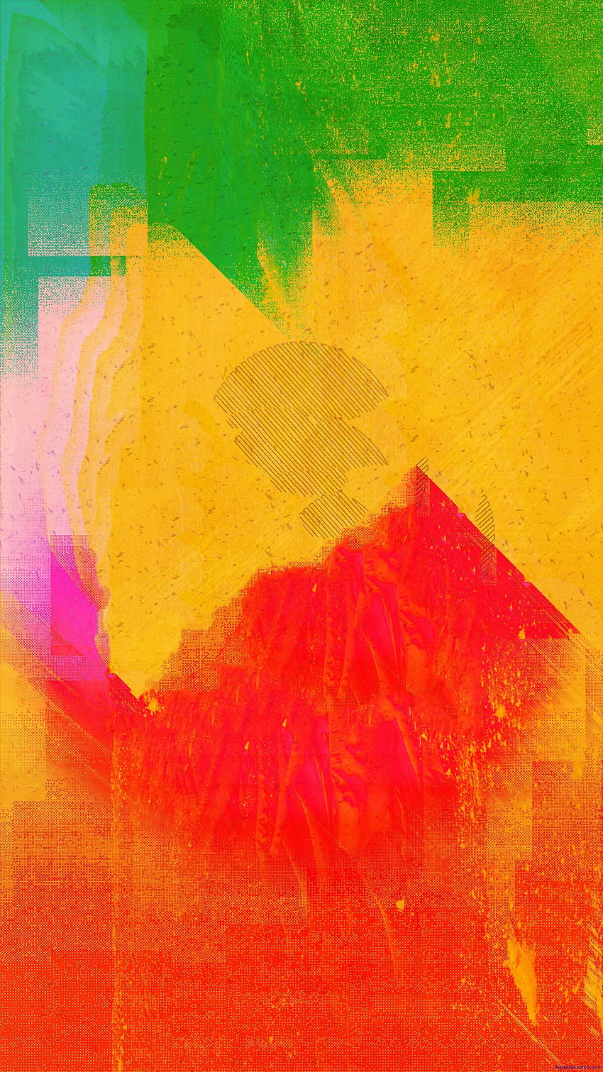 Abstract Red Green Yellow Glitch. iPhone X - iPhone X HD phone wallpaper