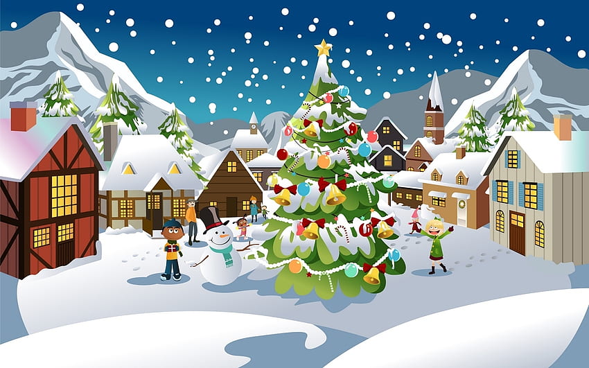 Holidays, New Year, Snow, Christmas, Xmas HD wallpaper