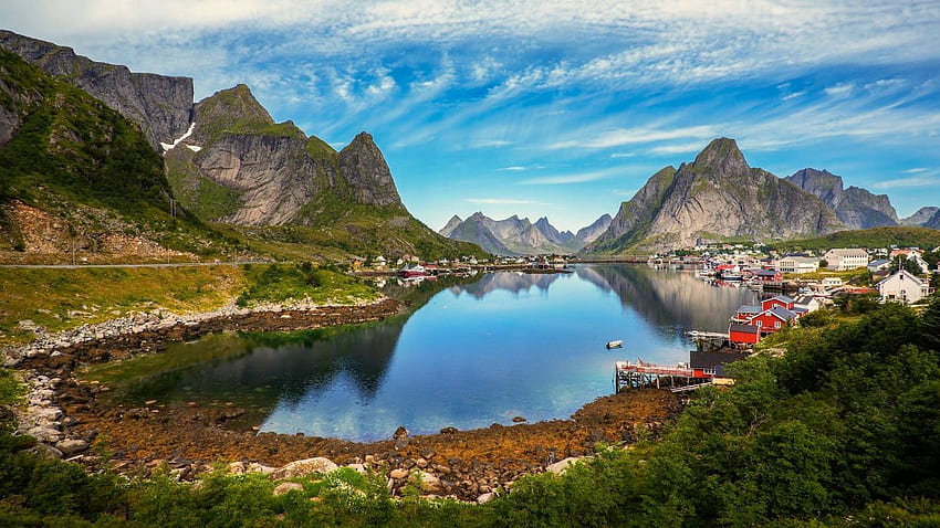 Sommer Norwegen, schönes Norwegen HD-Hintergrundbild
