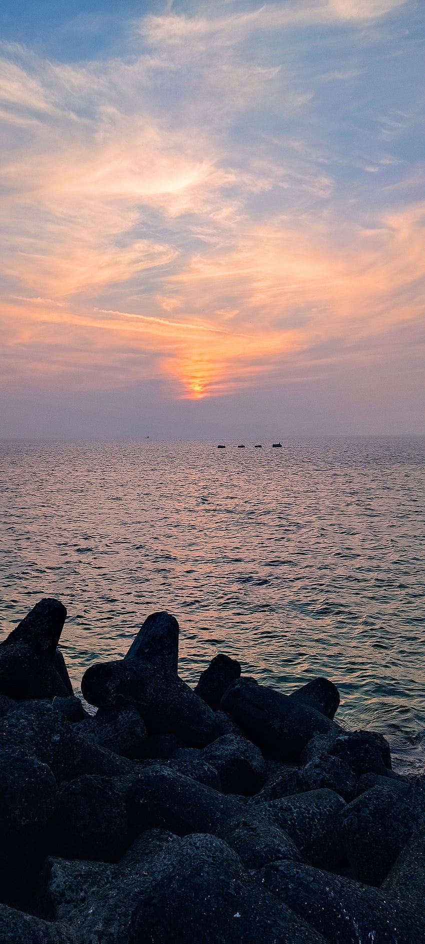 Marine drive, mumbai, linea marina, mumbai vista mare, tramonto, mare Sfondo del telefono HD