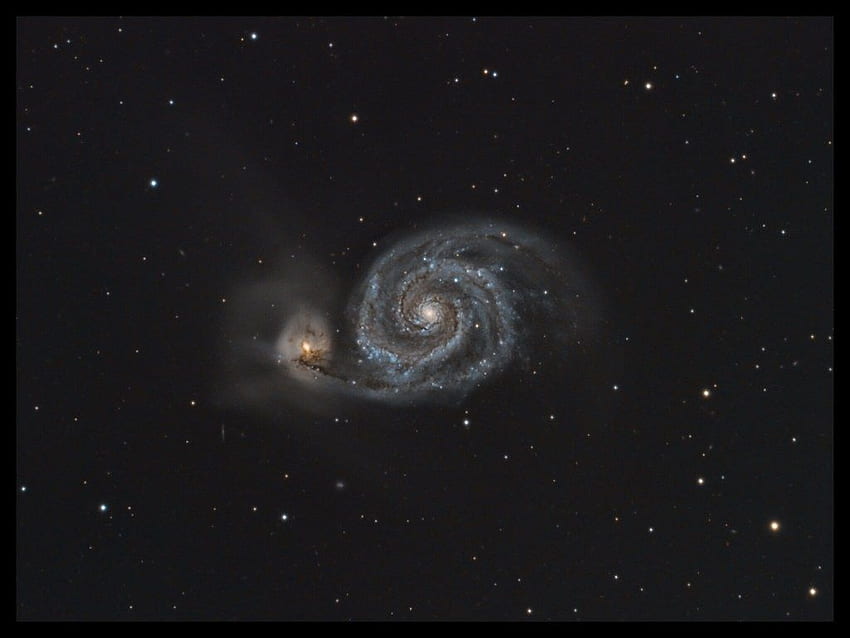 M51 - La Galaxia del Remolino. M51 - La Galaxia del Remolino en U fondo de pantalla