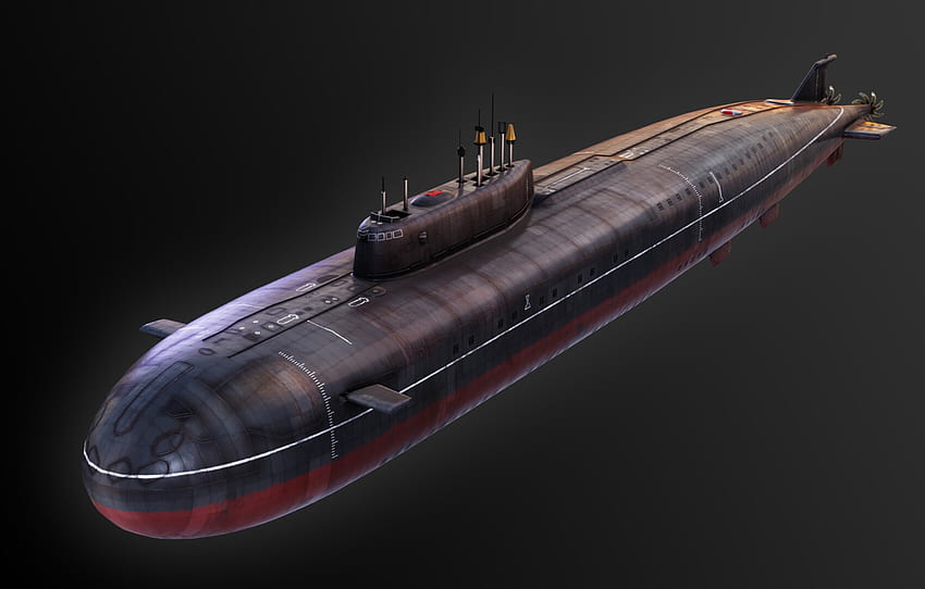 Russia, incrociatore missilistico sottomarino nucleare, ASMC 949A Ave. per , sezione оружие Sfondo HD