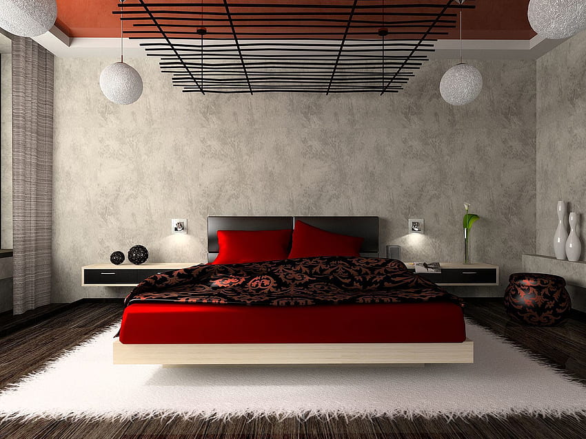 różne, projekt, pokój, łóżko, mieszkanie, mieszkanie Tapeta HD