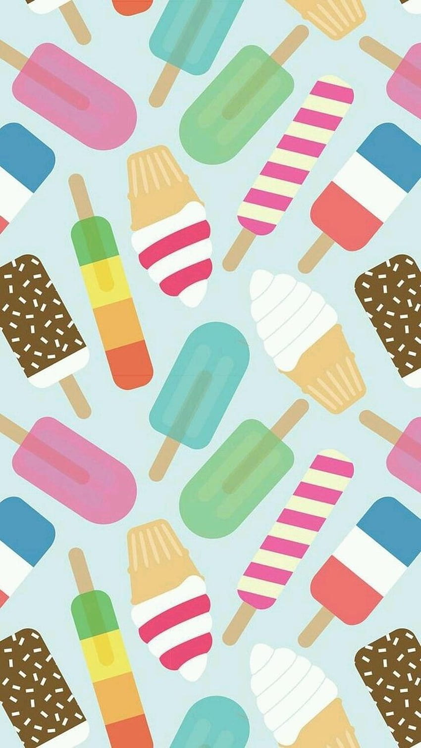 about summer in Background. PATTERNS by sнσσđч, Ice Cream Pattern HD phone wallpaper