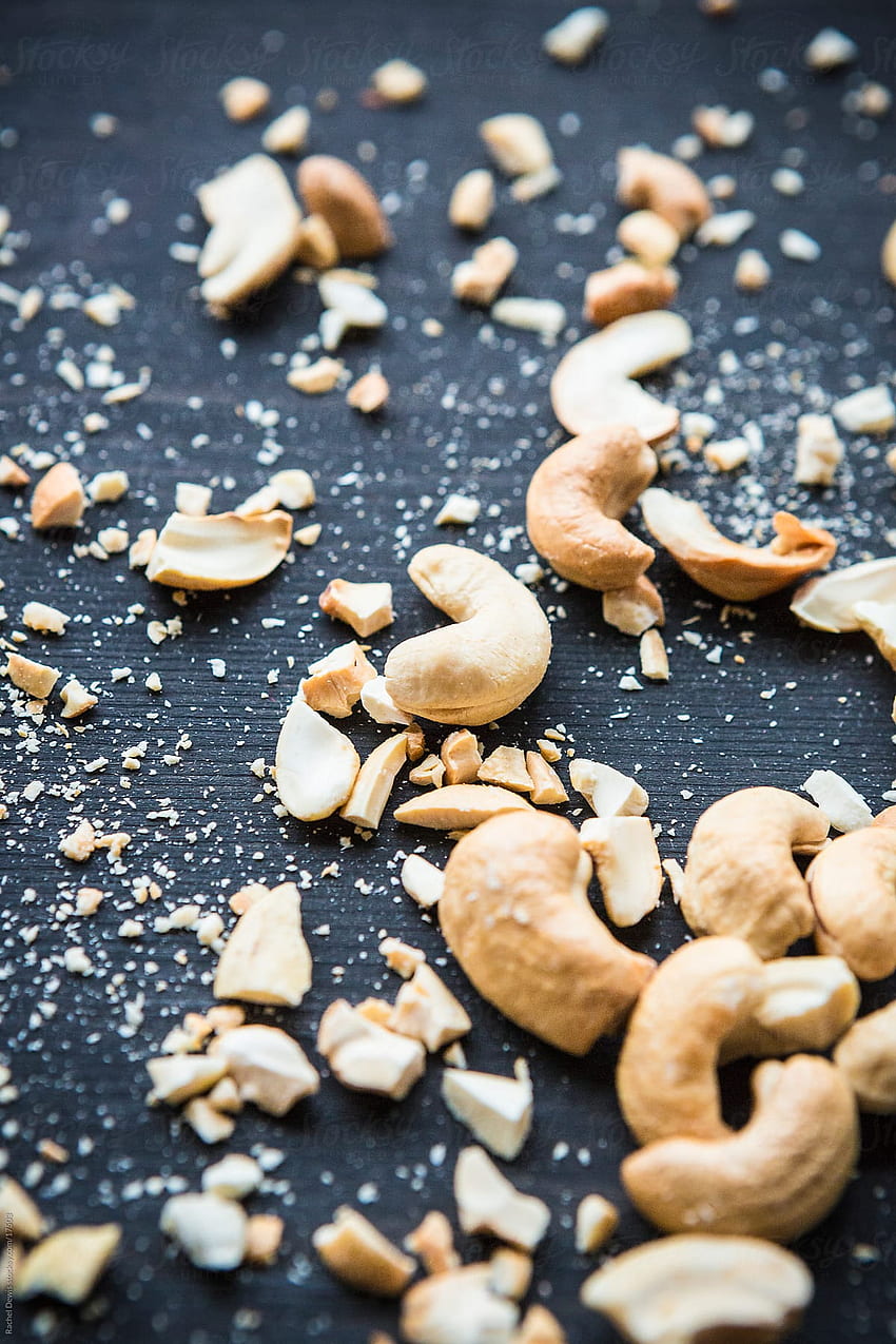 Crushed cashew nuts. HD phone wallpaper