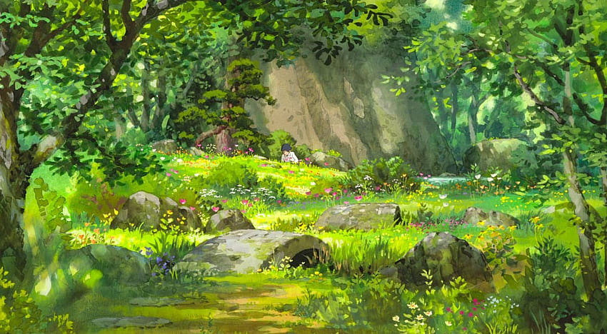 Studio Ghibli. Grafika Ghibli, tło Studio ghibli, sceneria anime, akwarela Ghibli Tapeta HD