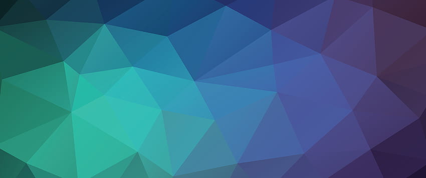 triangles, colorful, green colors, low poly - original resolution. Digital , , Abstract, 3440x1440 Green HD wallpaper