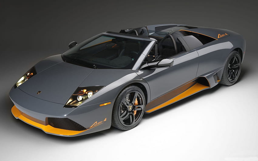 Lamborghini, czarny, samochód, żółty Tapeta HD