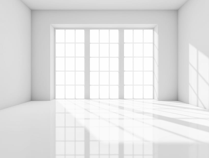 Zimmer weiß ist leer Fensterinnenraum - weißer Raum - HD-Hintergrundbild