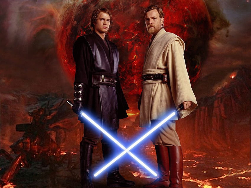 Obi Wan e Anakin Obi Wan Kenobi e Anakin Skywalker papel de parede HD