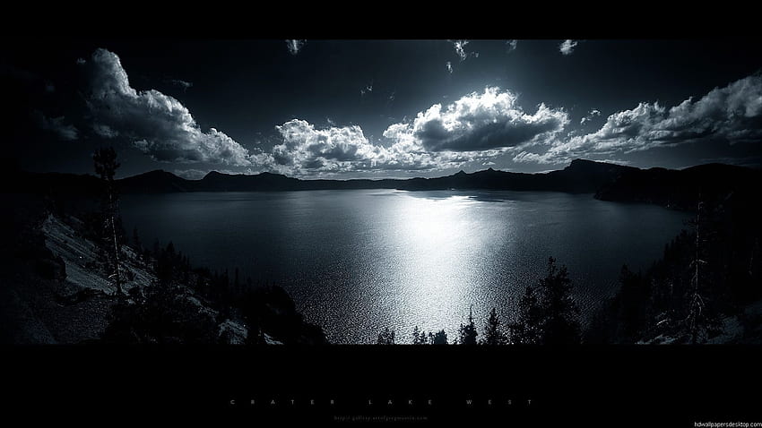Moon light lake, large, large, moon light, forest HD wallpaper