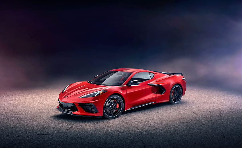 See The Mid Engined 2020 Chevy Corvette From Every Angle, Red Corvette HD wallpaper