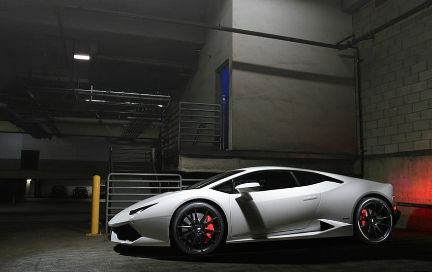 Lamborghini-Huracan, Silver, Super Car, Lambo, 커스텀 휠 HD 월페이퍼