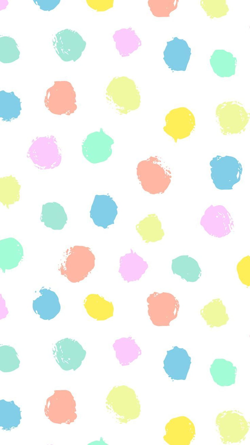 Polka Dot Background. Cute patterns , iPhone background , Aesthetic iphone, Pastel Polka Dots HD phone wallpaper