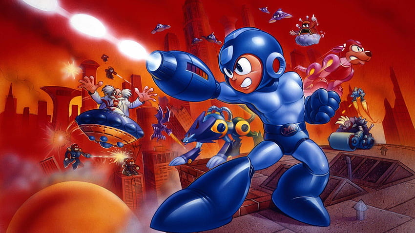 Mega Man Computer, Red Man Computer HD wallpaper