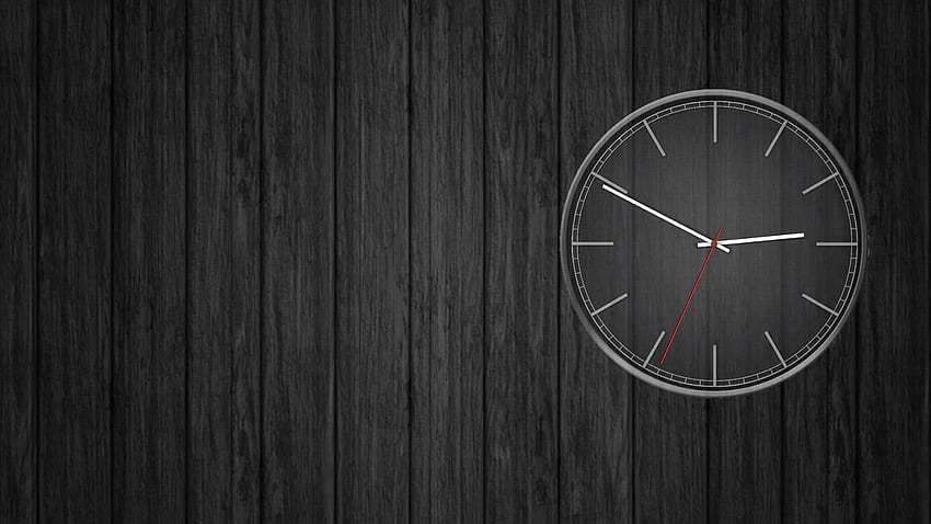 Live Clock, Black Clock HD wallpaper