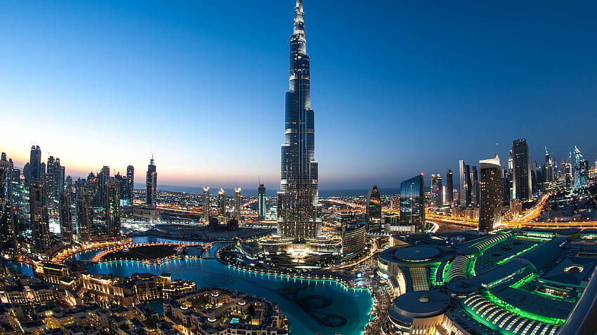 Burj Khalifa and Downtown Dubai at night, Dubai available as Framed Prints,  Photos, Wall Art and Photo Gifts