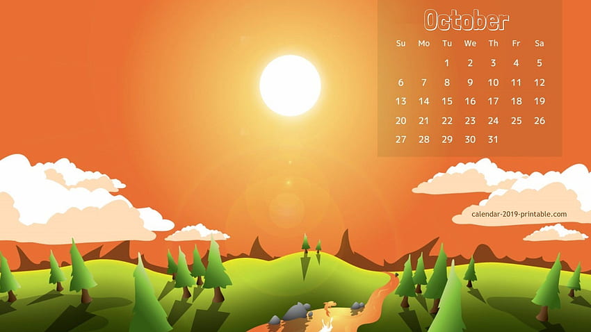 October 2019 Calendar HD wallpaper | Pxfuel