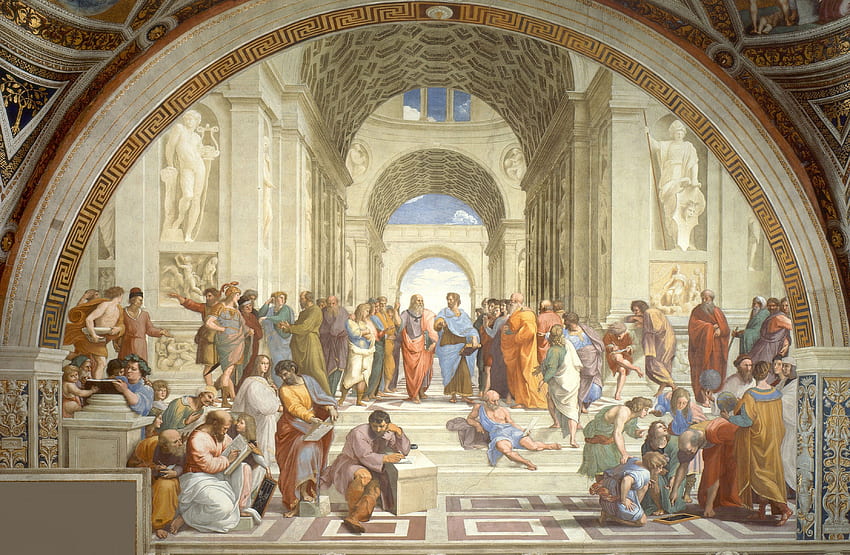 Griego clásico, pintura al óleo griega fondo de pantalla