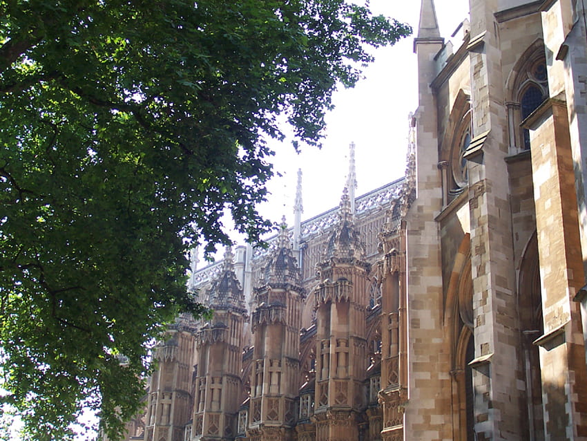 Westminster Abbey, Europa, Grafik, Bäume, Kirchen, Großbritannien, London, Kathedralen HD-Hintergrundbild