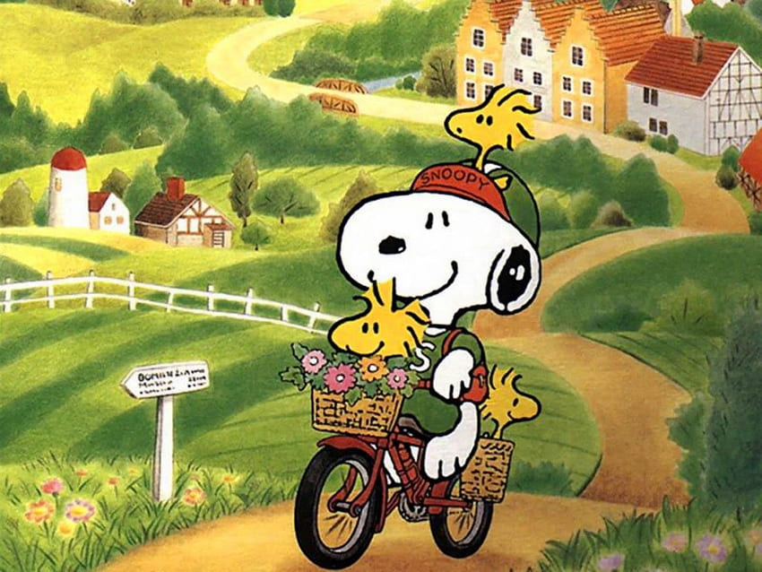 Snoopy Spring . Snoopy , Snoopy and woodstock, Snoopy HD wallpaper