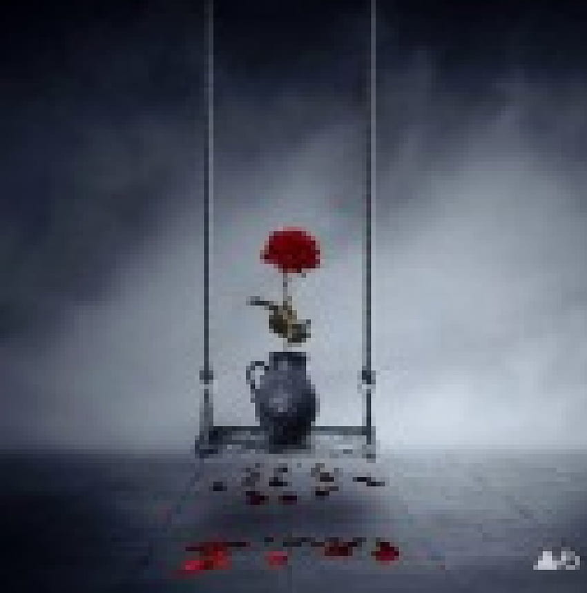 「あなたの心はここにあります。そして今、これまで以上に私はそれを感じることができます。」、花瓶、赤いバラ、愛、花 HD電話の壁紙