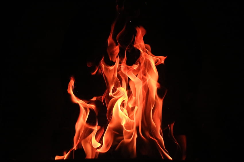 Fire, Flame, , , Dark Background HD wallpaper