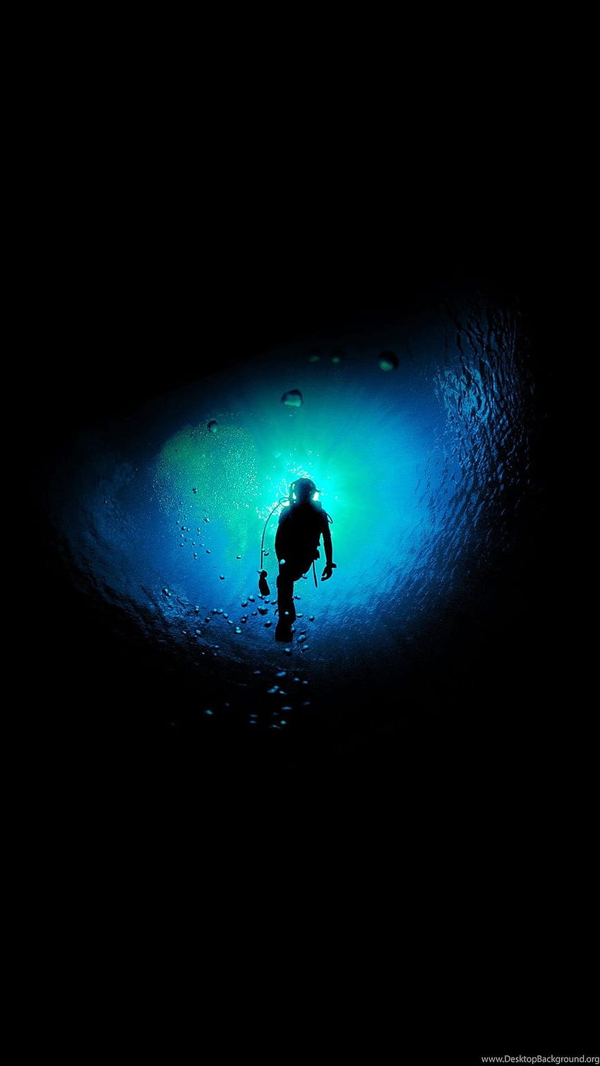 Deep Blue Swim Ocean Dive iPhone 6 Background, Deep Sea Diver HD phone wallpaper