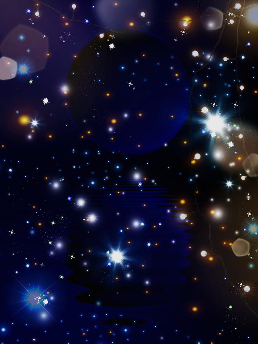 Dark Planets & Stars, sparkle, blue, background, design, black, circle,  space HD phone wallpaper | Pxfuel