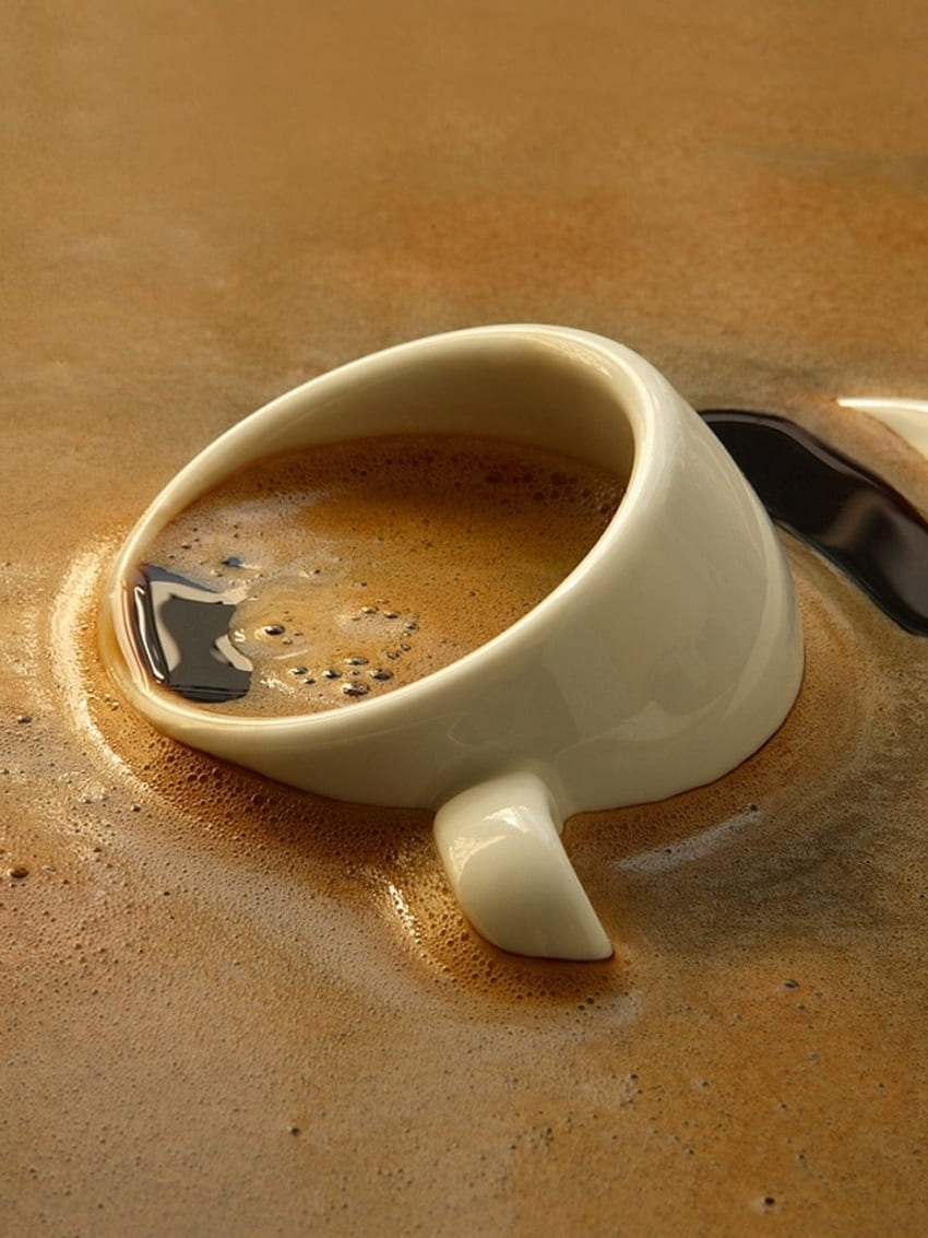 Dunking Coffee Cup iPad HD phone wallpaper