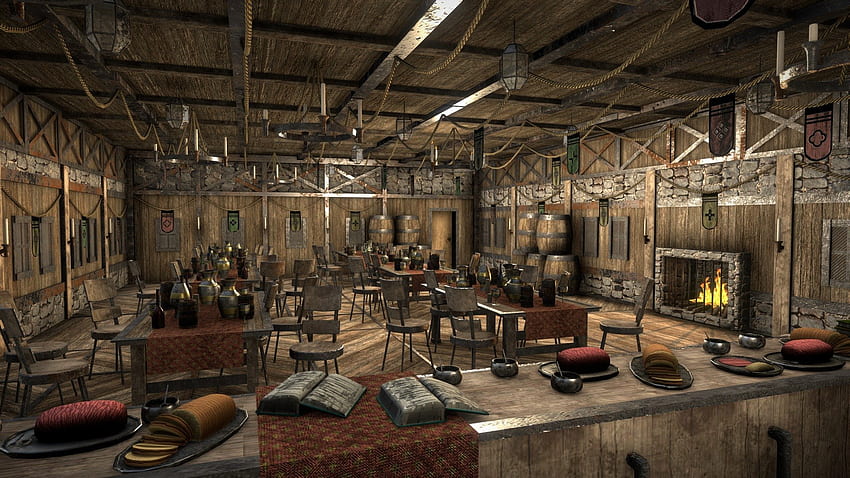 Medieval Tavern Interior - 3D model by Renocrade [8871600] HD wallpaper