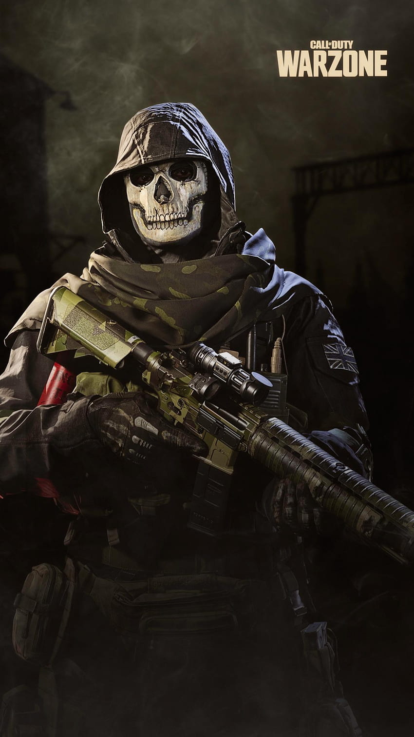 Call Of Duty Warzone Ghost, Ghost Azrael HD тапет за телефон
